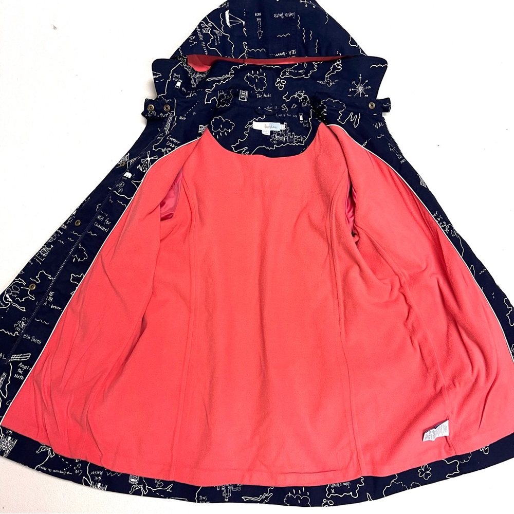 Boden Navy and Coral Map Print Jacket - Picture 7 of 11